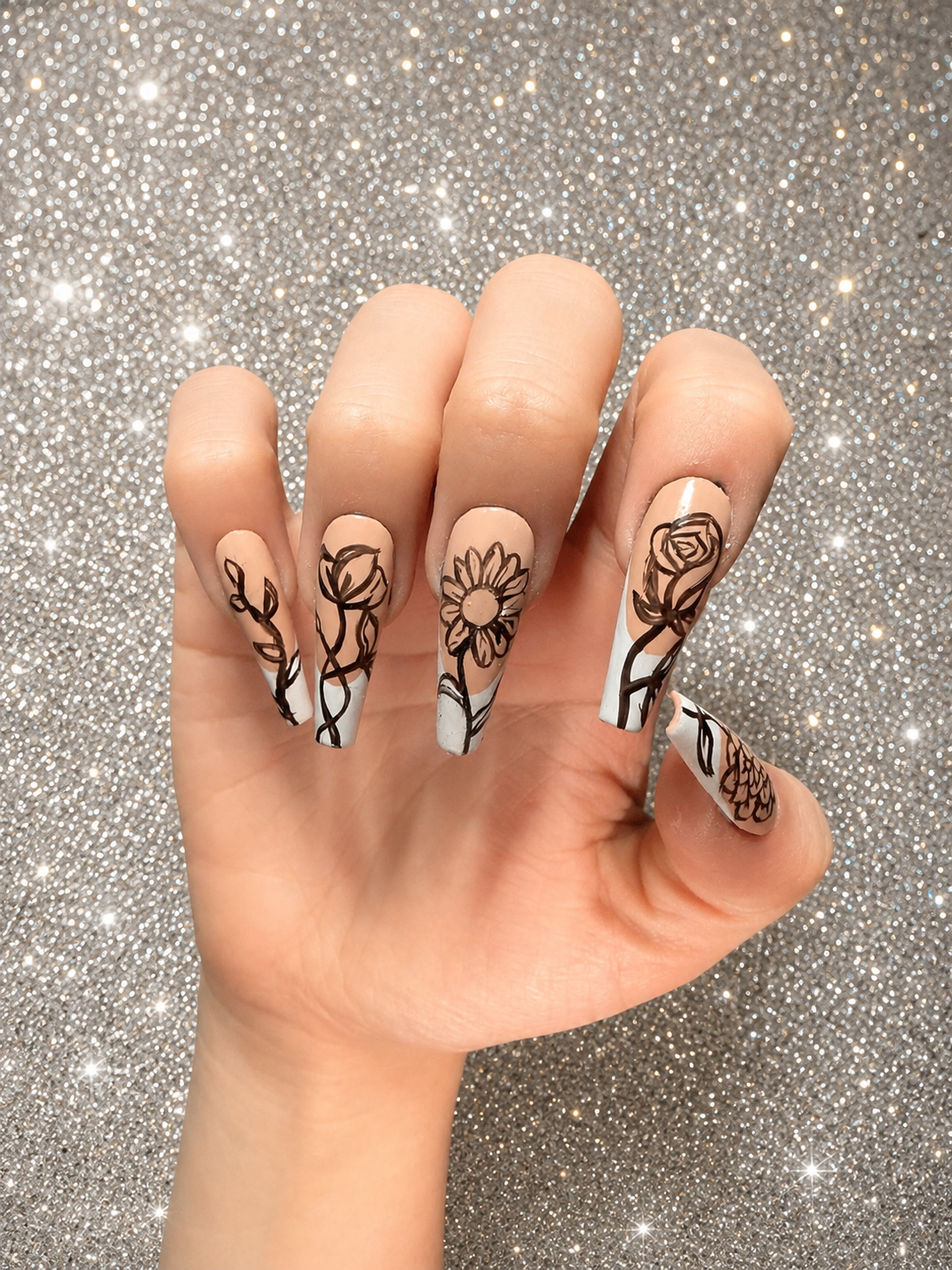 Floral French Tip Set